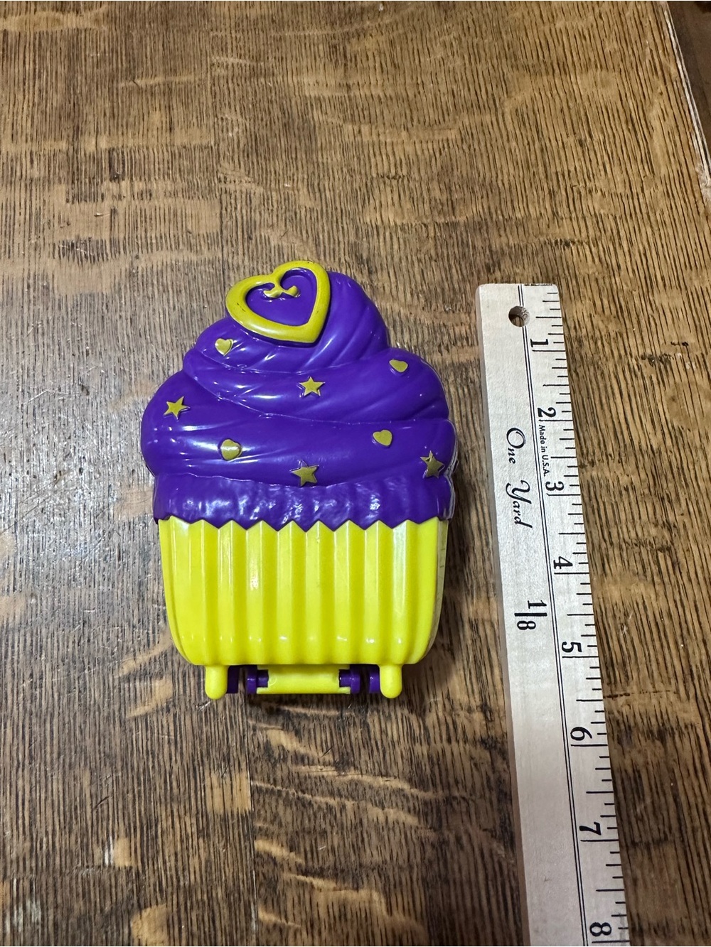 Polly pocket Purple & Yellow Cupcake Toy Case Kids Accessory